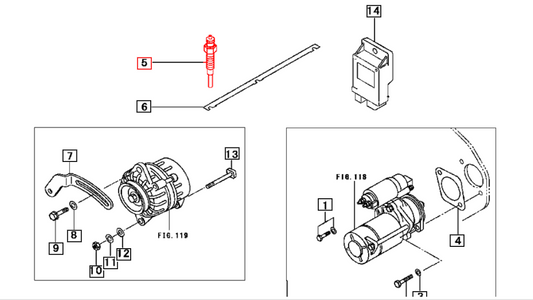 Mahindra Glow Plug 32A6603102