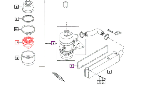 Mahindra Air Cleaner Element 001121205R91